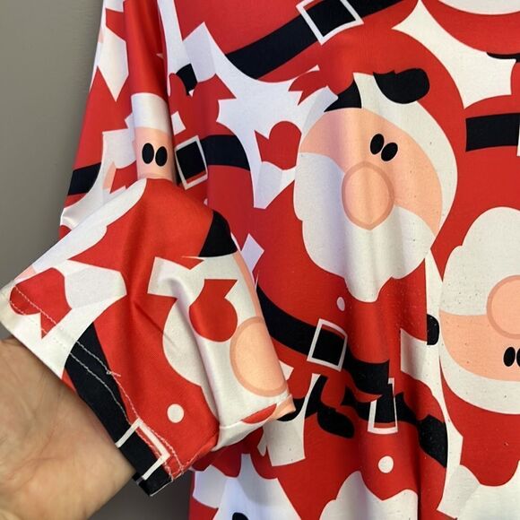 Holiday Santa Pullover Long Sleeve Knee Length Dress- Medium - Picture 6 of 11